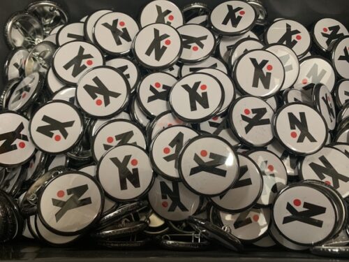 custom printed buttons and pins