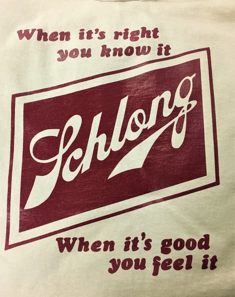 Schlong beer label t-shirt